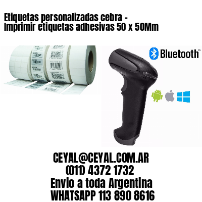 Etiquetas personalizadas cebra – Imprimir etiquetas adhesivas 50 x 50Mm