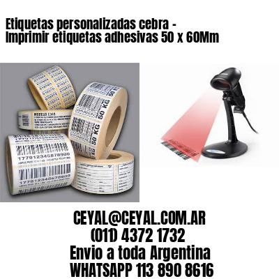 Etiquetas personalizadas cebra – Imprimir etiquetas adhesivas 50 x 60Mm