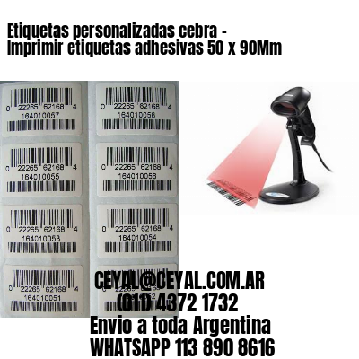 Etiquetas personalizadas cebra – Imprimir etiquetas adhesivas 50 x 90Mm