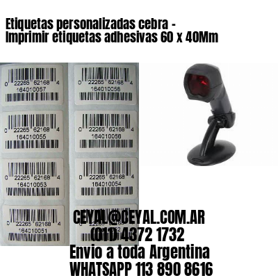 Etiquetas personalizadas cebra – Imprimir etiquetas adhesivas 60 x 40Mm
