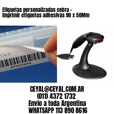 Etiquetas personalizadas cebra – Imprimir etiquetas adhesivas 90 x 50Mm
