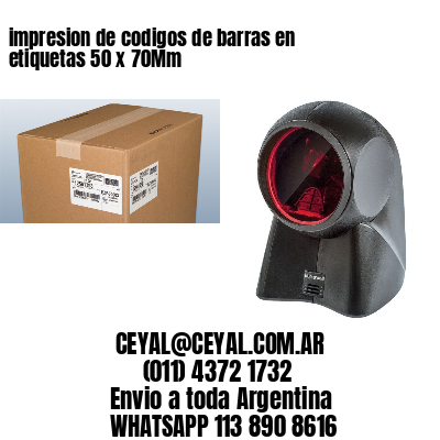 impresion de codigos de barras en etiquetas 50 x 70Mm