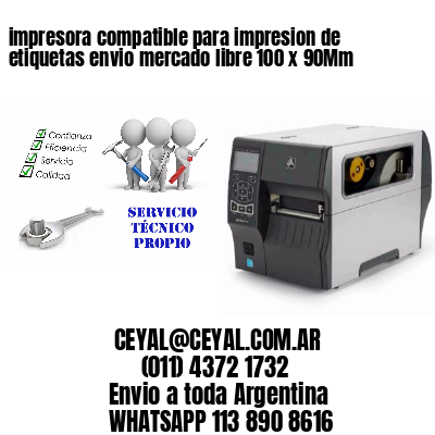 impresora compatible para impresion de etiquetas envio mercado libre 100 x 90Mm
