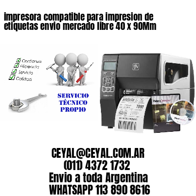 impresora compatible para impresion de etiquetas envio mercado libre 40 x 90Mm