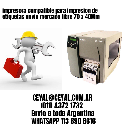 impresora compatible para impresion de etiquetas envio mercado libre 70 x 40Mm