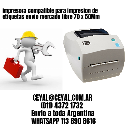 impresora compatible para impresion de etiquetas envio mercado libre 70 x 50Mm