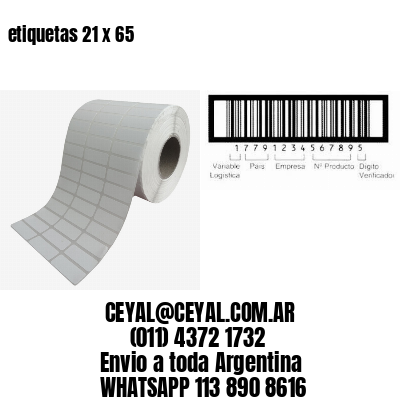 etiquetas 21 x 65