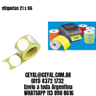 etiquetas 21 x 86