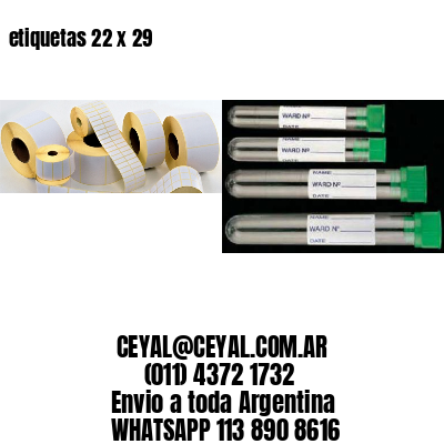 etiquetas 22 x 29