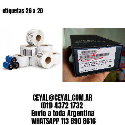 etiquetas 26 x 20