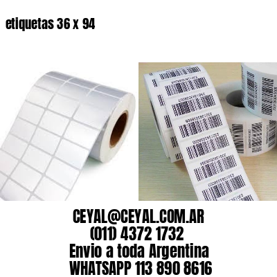 etiquetas 36 x 94