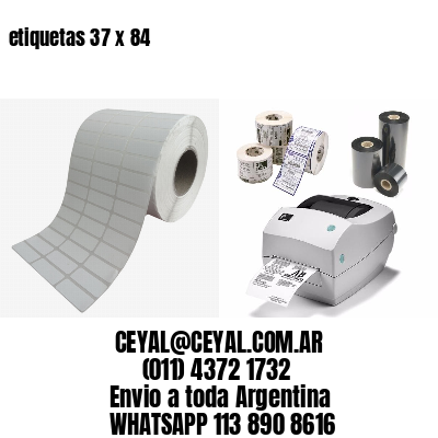 etiquetas 37 x 84