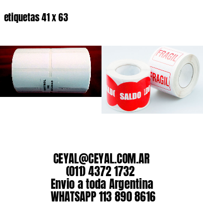 etiquetas 41 x 63