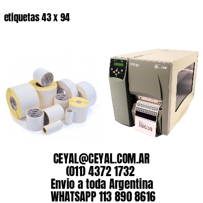 etiquetas 43 x 94