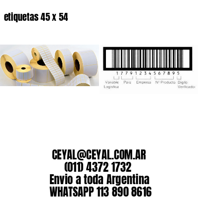 etiquetas 45 x 54
