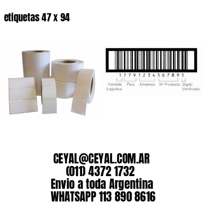 etiquetas 47 x 94