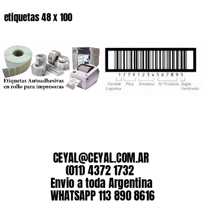 etiquetas 48 x 100
