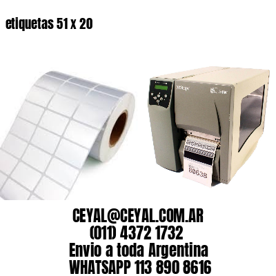 etiquetas 51 x 20