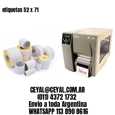 etiquetas 52 x 71