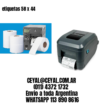 etiquetas 58 x 44