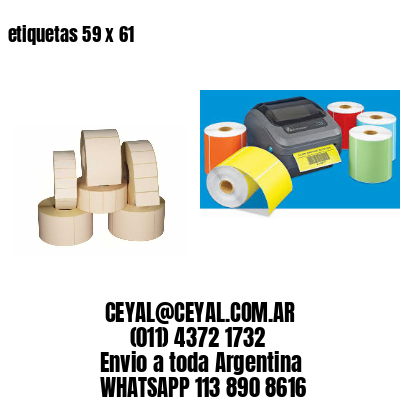etiquetas 59 x 61
