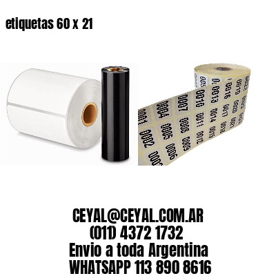 etiquetas 60 x 21