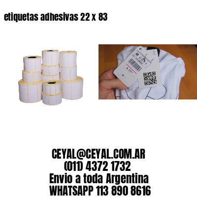 etiquetas adhesivas 22 x 83