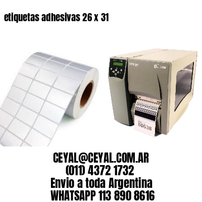 etiquetas adhesivas 26 x 31