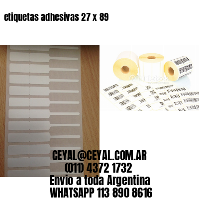 etiquetas adhesivas 27 x 89