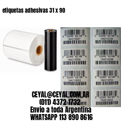 etiquetas adhesivas 31 x 90
