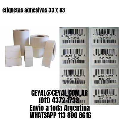 etiquetas adhesivas 33 x 83