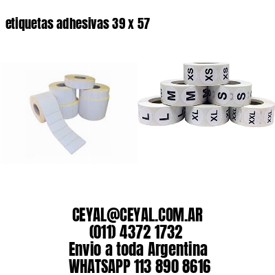 etiquetas adhesivas 39 x 57
