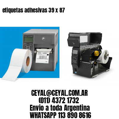 etiquetas adhesivas 39 x 87