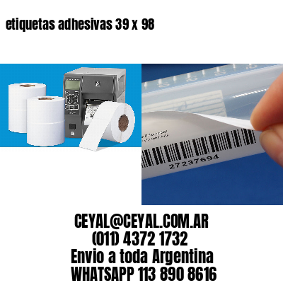 etiquetas adhesivas 39 x 98