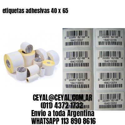 etiquetas adhesivas 40 x 65