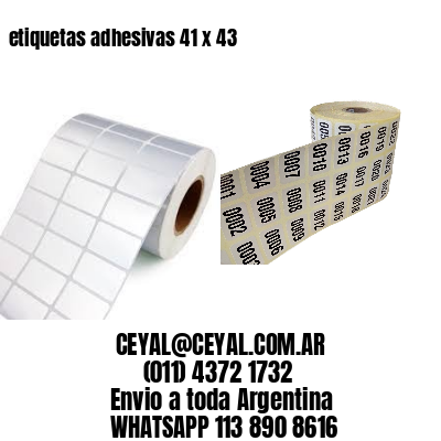 etiquetas adhesivas 41 x 43