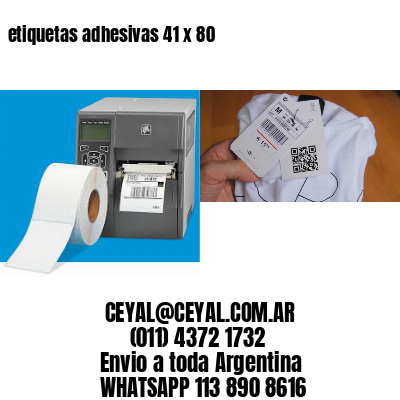 etiquetas adhesivas 41 x 80