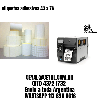 etiquetas adhesivas 43 x 76