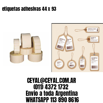 etiquetas adhesivas 44 x 93
