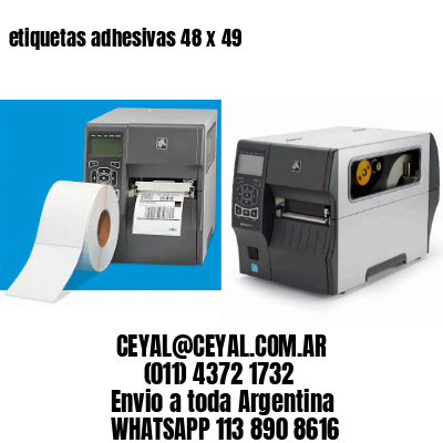 etiquetas adhesivas 48 x 49