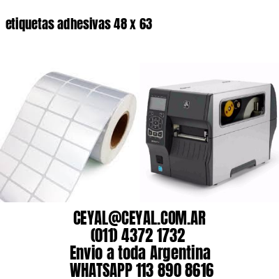 etiquetas adhesivas 48 x 63