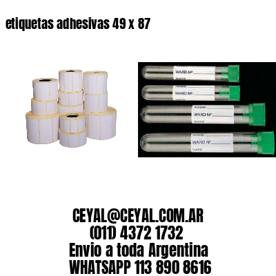 etiquetas adhesivas 49 x 87