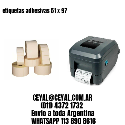 etiquetas adhesivas 51 x 97
