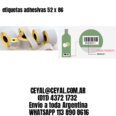 etiquetas adhesivas 52 x 86