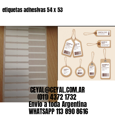 etiquetas adhesivas 54 x 53