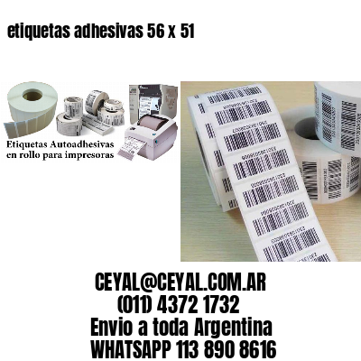 etiquetas adhesivas 56 x 51