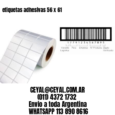 etiquetas adhesivas 56 x 61