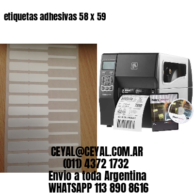 etiquetas adhesivas 58 x 59