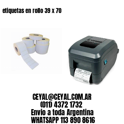 etiquetas en rollo 39 x 70