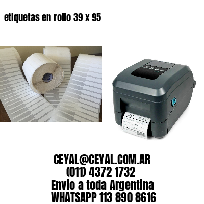 etiquetas en rollo 39 x 95